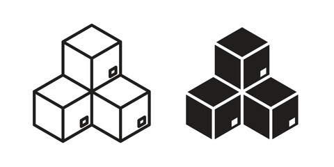Obraz premium Inventory icon pictogram in trendy outline style. icon, sign or symbol.