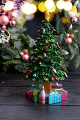 Christmas tree and gitt boxes