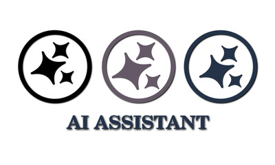 AI Assistant Badge Logo — Abstract Star Symbol Design