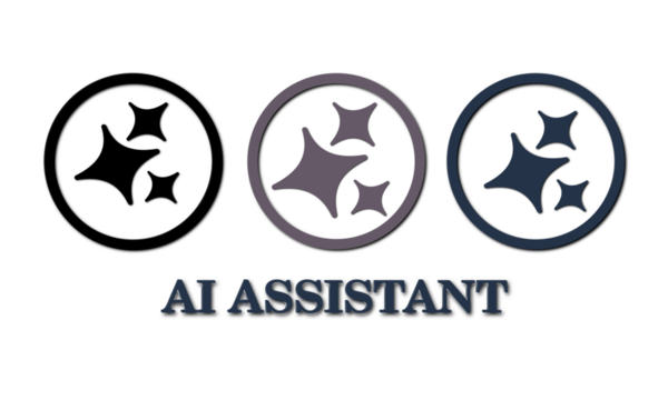 AI Assistant Badge Logo — Abstract Star Symbol Design
