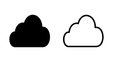 Cloud icon symbol for apps and websites. cloud sign and symbol