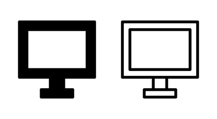 Computer icon symbol for apps and websites. computer monitor sign and symbol