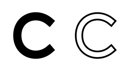 Copyright icon symbol for apps and websites. copyright sign and symbol