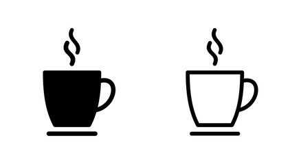 coffee cup icon symbol for apps and websites. cup a coffee sign and symbol