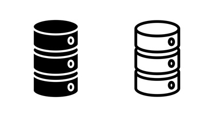 Database icon symbol for apps and websites. database sign and symbol