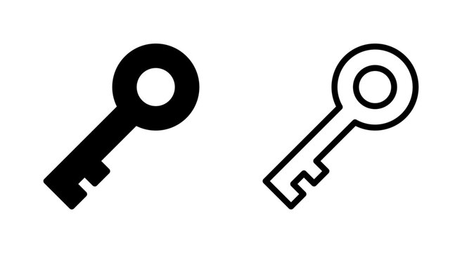Key icon symbol for apps and websites. Key sign and symbol. keys vector