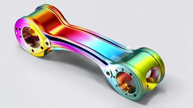 Medium shot of digital stress analysis showcasing internal strain distribution within a virtual metal casting simulation.