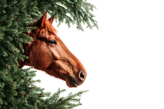 Horse head on a neutral transparent background for designers, marketers. 2026. Popular illustration, object, symbol, texture, pattern, holiday. - Powered by Adobe