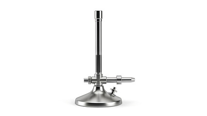 Scientific laboratory Bunsen burner equipment used for heating in a chemistry experiment