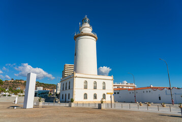 La Farola lighthouse in Malaga, Spain