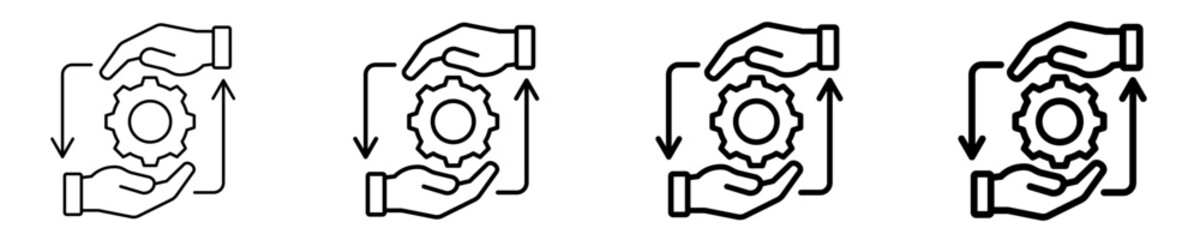 Change Management  Icon Set Different Style Collection

