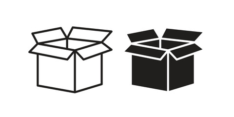 Open box icon for template. Icon vector graphic set