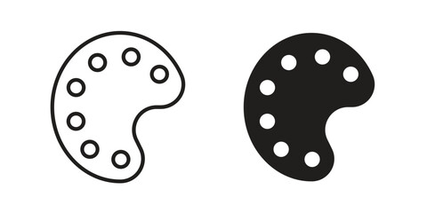 Palette icon for template. Icon vector graphic set