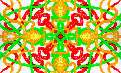 colorful mandala pattern design illustration reggae color style