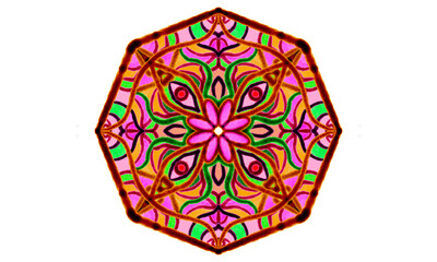 colorful mandala pattern design 