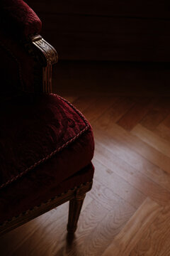 Textures of  suede material & wood parquet