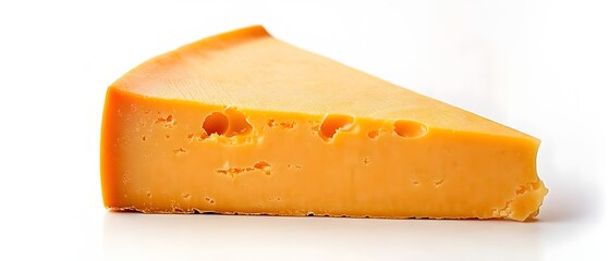 Wedge of cheddar cheese