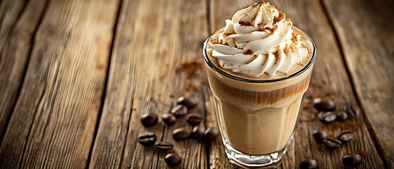 Creamy iced coffee drink