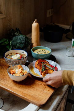 healthy food on kitchen 