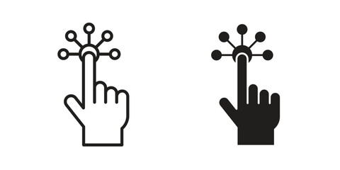 Fototapeta premium Interactive icon designs collection for mobile, ui, web.