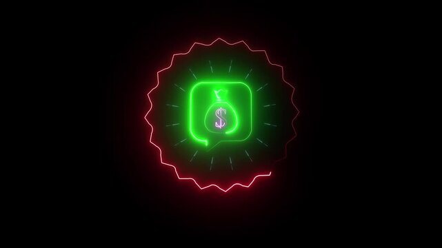 eon Money Bag Finance Icon &ndash; Smart Investment, Payment & Wealth Management in Futuristic Style