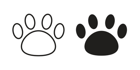 Paw icon designs collection for mobile, ui, web.