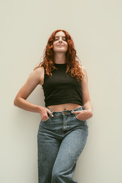 Natural ginger woman