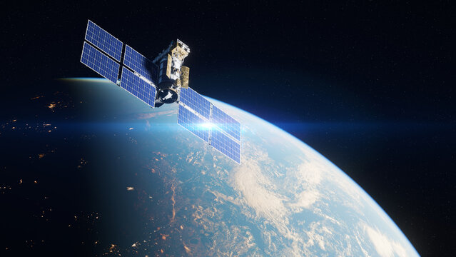 Satellite above the earth