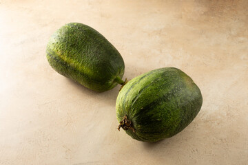 A view of some apple luffa gourds.
