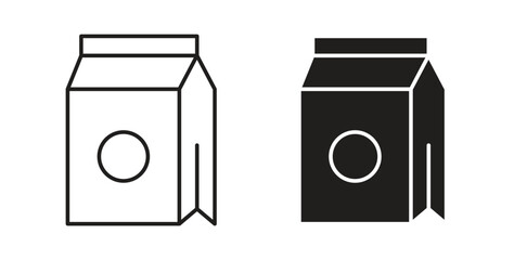 Paper bag icon symbol. Vector EPS 10. line and glyph icon