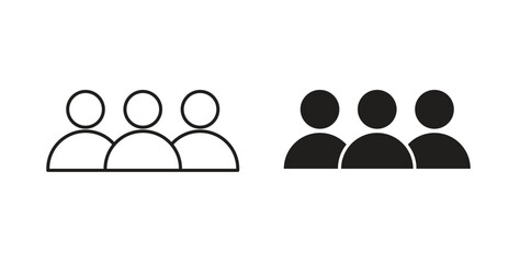 People group icon symbol. Vector EPS 10. line and glyph icon