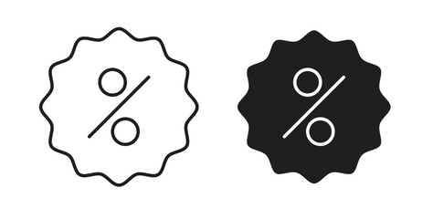 Percentage icon symbol. Vector EPS 10. line and glyph icon