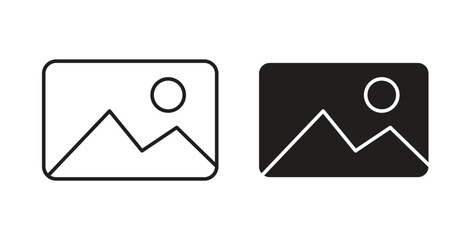 Picture icon symbol. Vector EPS 10. line and glyph icon