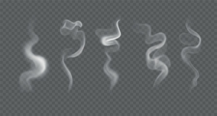 Obraz premium Smoke from hot tea and coffee.