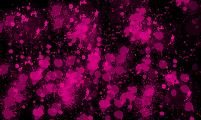 The black background image has a scattering of pink drops creating a beautiful pattern.