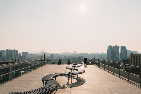 Seoul city View from Rooftop