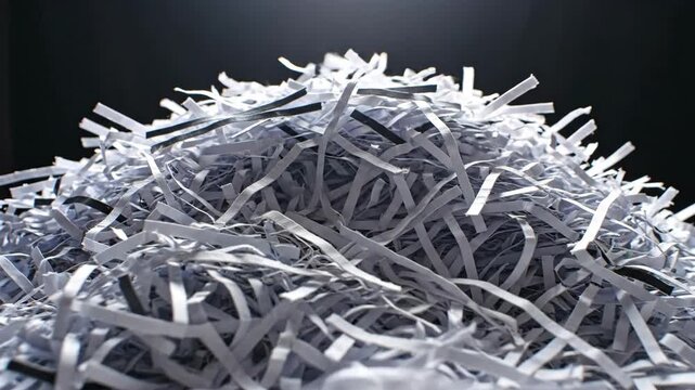 Destroying documents with paper shredder machine for security and privacy