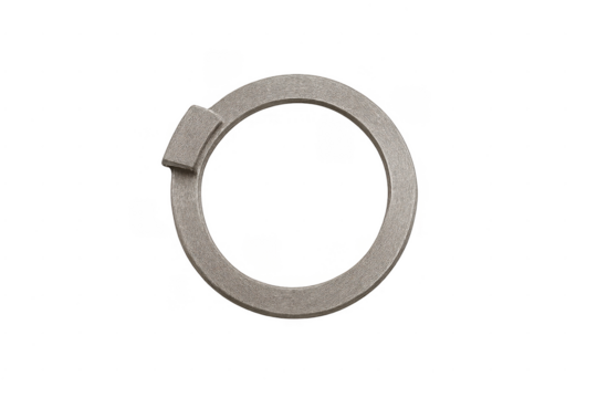 Metal tab washer keeping fasteners secure isolated