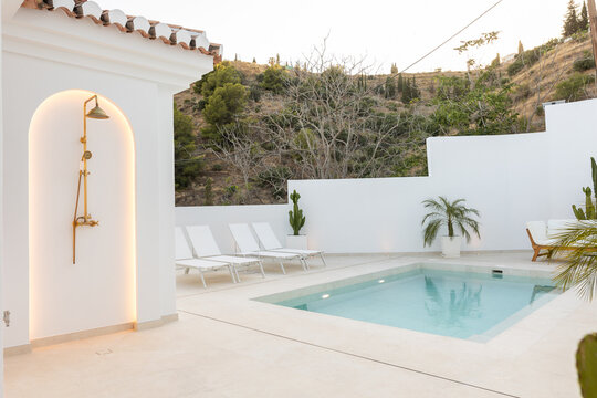 image of a swimming pool in a modern house