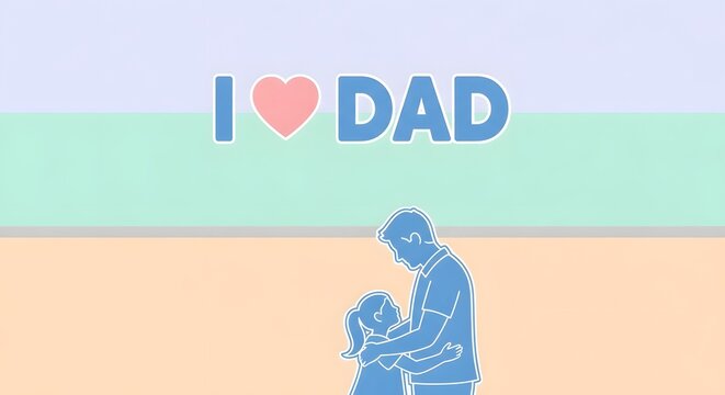 I love dad card design, suitable for digital invitations, banners, and heartfelt marketing materials. - Powered by Adobe