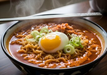 Korean ramyon picture, chicken noodle soup