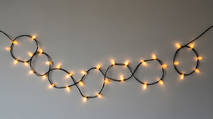 String of Warm White LED Lights Forming Infinity Symbols and Circles christmas bcmos2ix5a