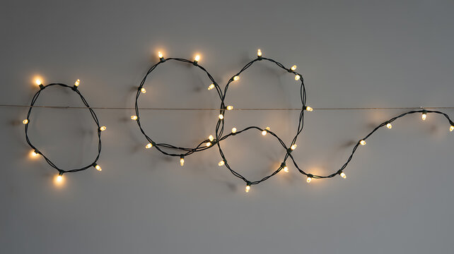 String of Warm White LED Lights Forming Abstract Shapes christmas vmossymgta2svzcmsifqvq