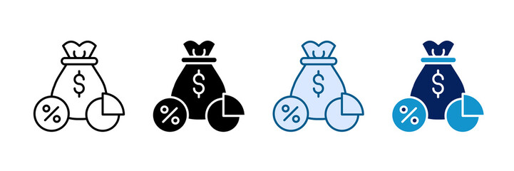 Profit Area Icon Set Multiple Style Collection