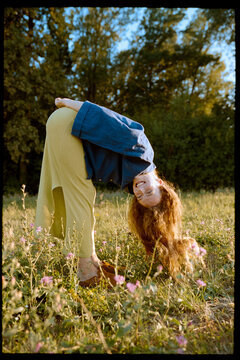 Posing in park