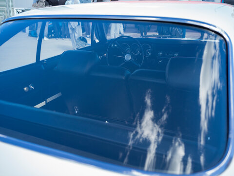 Vintage Convertible with Blue Trunk Detail