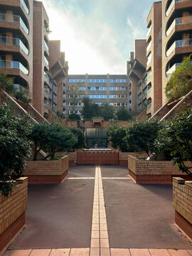Luxury urban complex with exposed brickwork