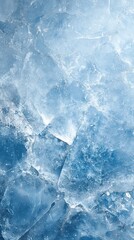 Fototapeta premium Blue Ice Texture with Intricate Crystal Formations for Cool Backgrounds and Winter Design Elements in Graphic Projects and Digital Artwork