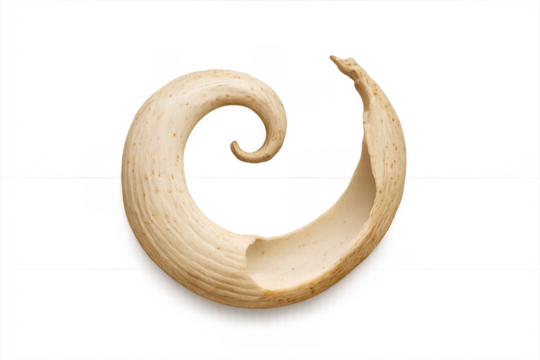 Natural dry plant spiral curling element