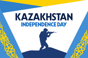happy kazakhstan independence day with kazakhstan flag